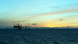 North Sea oil platform North Sea oil platform