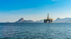 stock art image of offshore oil and gas operations offshore Brazil stock art image of offshore oil and gas operations offshore Brazil