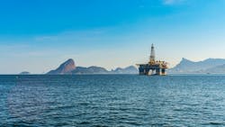 stock art image of offshore oil and gas operations offshore Brazil stock art image of offshore oil and gas operations offshore Brazil