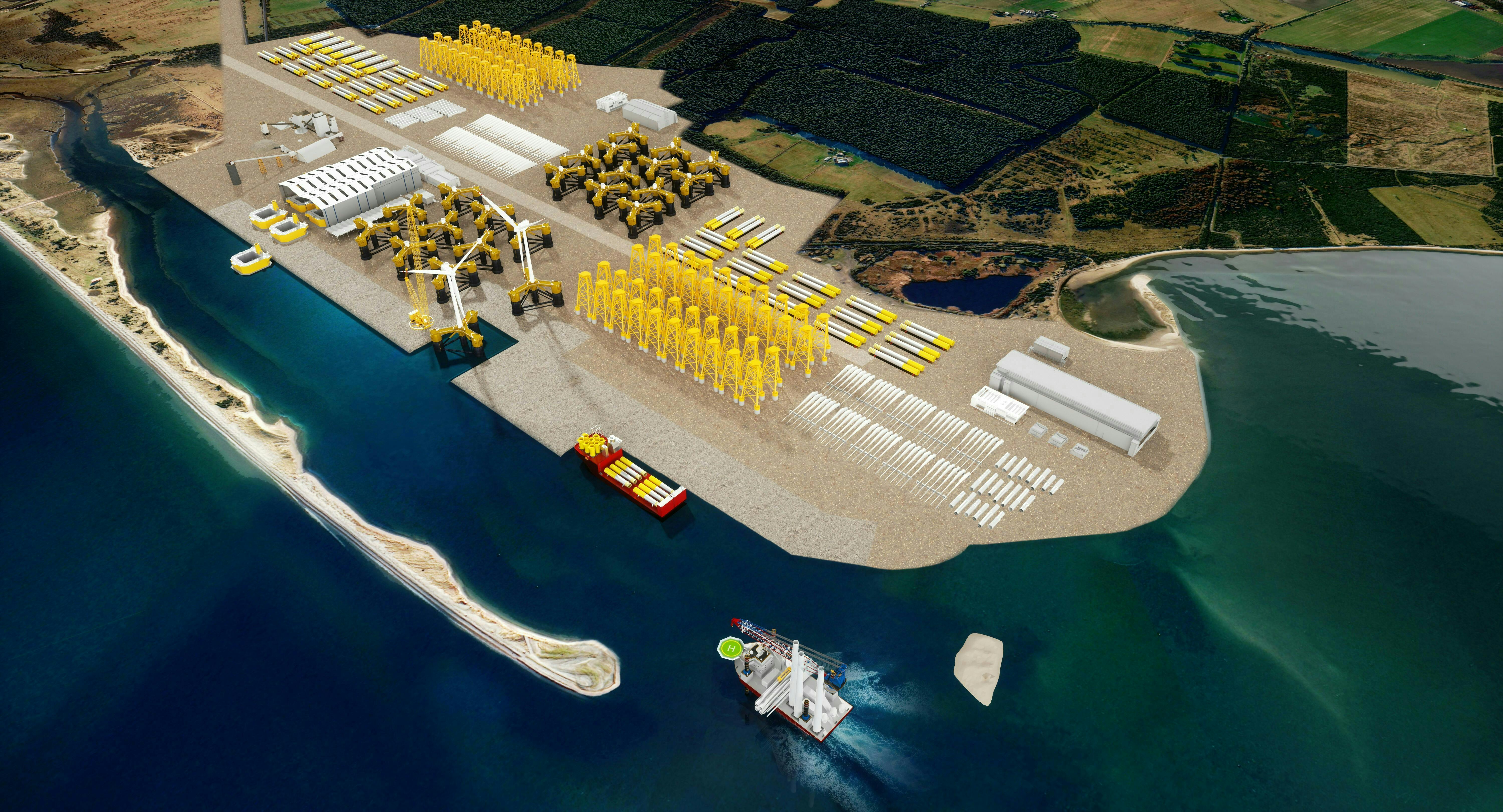 Illustration of the Ardersier Energy Transition Facility