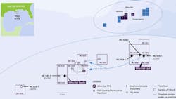 map of Who Dat East and South discoveries in the Gulf of Mexico map of Who Dat East and South discoveries in the Gulf of Mexico