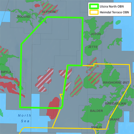Map of Viridien’s new Utsira North OBN survey