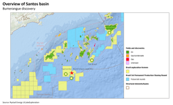 Map of Santos Basin and Bumerangue discovery Map of Santos Basin and Bumerangue discovery