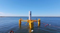 Aikido demonstrator platform in upright mode in the water Aikido demonstrator platform in upright mode in the water