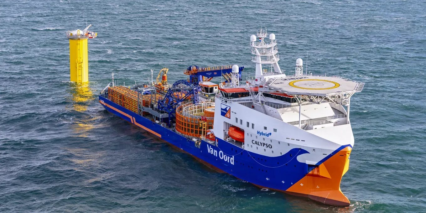 Calypso vessel works on Sofia offshore wind project