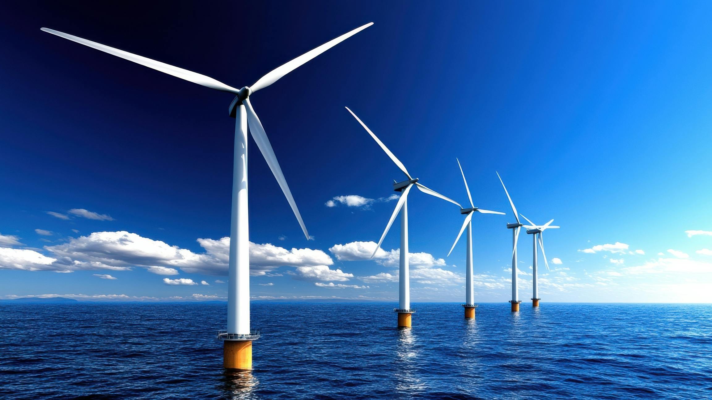 AI generated image of offshore wind turbines