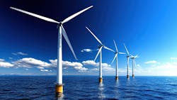 AI generated image of offshore wind turbines AI generated image of offshore wind turbines