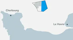 Map of Centre Manche 1 & 2 offshore wind areas