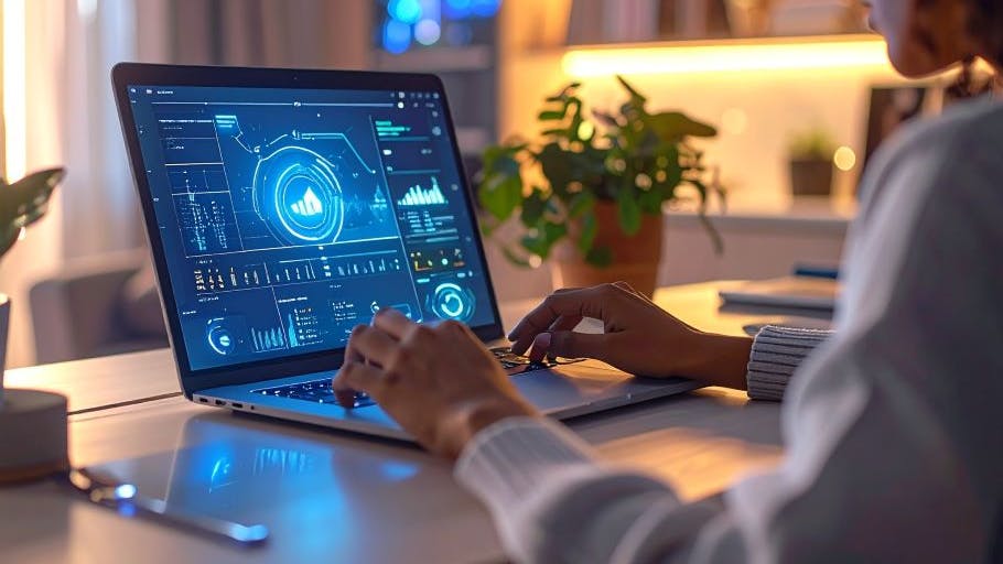 Concept of AI and remote work