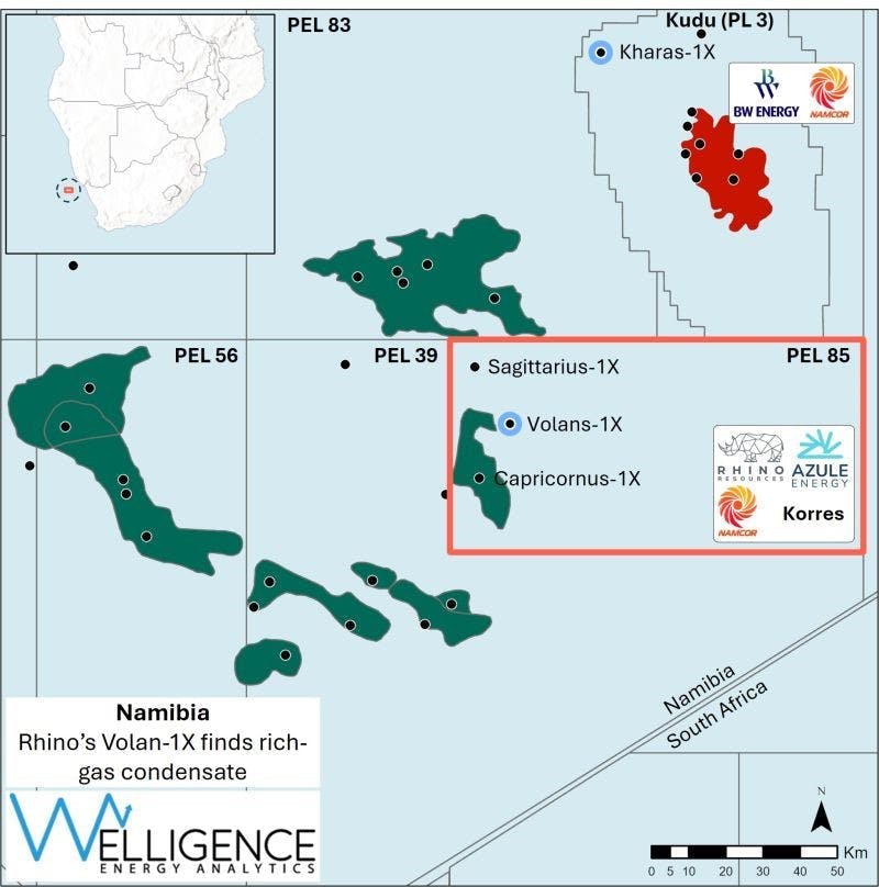 Volans-1X map by Welligence Energy Analytics