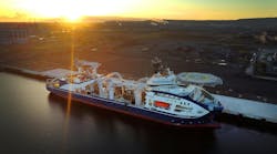 First operational ship docks at Steel River Quay 09.24 First operational ship docks at Steel River Quay 09.24