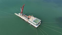 Allseas shallow-water construction barge Sandpiper Allseas shallow-water construction barge Sandpiper