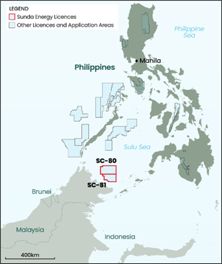 Map - Location of Sulu Sea blocks SC-80 and SC-81