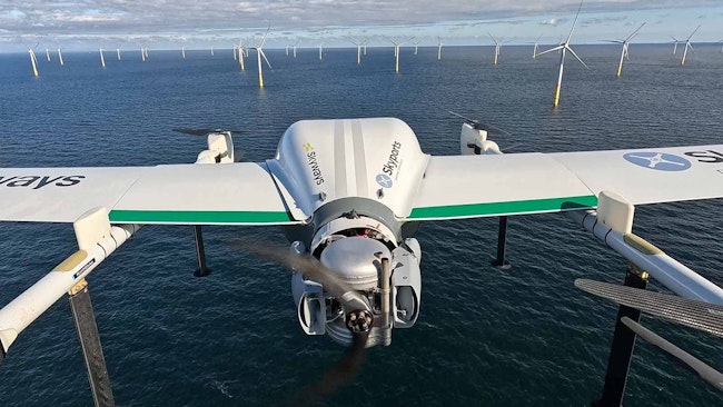 RWE cargo drone flight operations offshore