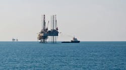 Offshore supply vessel supporting offshore oil and gas operations Offshore supply vessel supporting offshore oil and gas operations