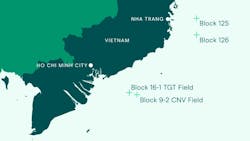 Pharos Energy map of assets offshore Vietnam Pharos Energy map of assets offshore Vietnam