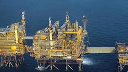 Central Morecambe Platform offshore England Central Morecambe Platform offshore England