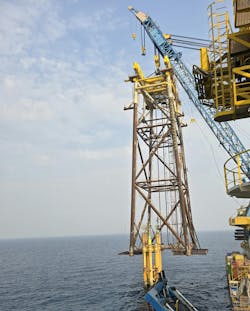 Saudi Aramco has developed the “slipover solution,” a method for upgrading some of its existing platform facilities. Saudi Aramco has developed the “slipover solution,” a method for upgrading some of its existing platform facilities.