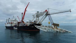 Allseas will deploy its pipelay vessel Audacia to install rigid risers and flowlines in the pre-salt Santos basin offshore Brazil Allseas will deploy its pipelay vessel Audacia to install rigid risers and flowlines in the pre-salt Santos basin offshore Brazil