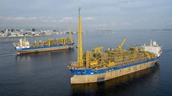 FPSO CIDADE DE MARICA and FPSO CIDADE DE SAQUAREMA offshore Brazil in 2015 FPSO CIDADE DE MARICA and FPSO CIDADE DE SAQUAREMA offshore Brazil in 2015
