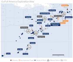 Map of Murphy Oil's Gulf of Mexico exploration area Map of Murphy Oil's Gulf of Mexico exploration area