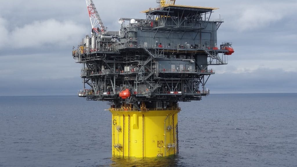Spar platform residing in the Gulf of Mexico