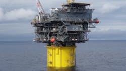 Spar platform residing in the Gulf of Mexico Spar platform residing in the Gulf of Mexico