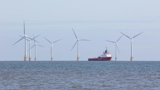 vessel assists with offshore wind operations