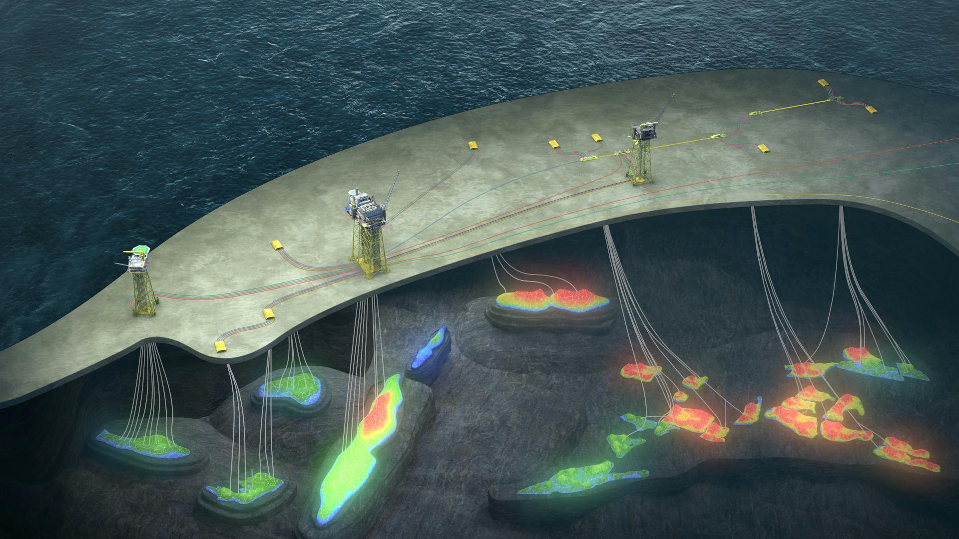 Illustration: Aker BP&rsquo;s offshore Yggdrasil project