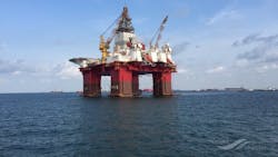 Transocean Equinox semisubmersible offshore drilling rig Transocean Equinox semisubmersible offshore drilling rig