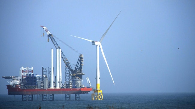 wind turbine installation in the North Sea