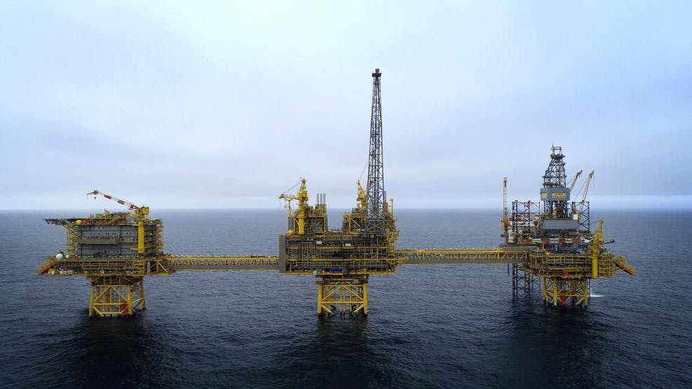 offshore Culzean installation in the North Sea