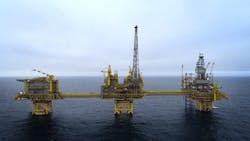 offshore Culzean installation in the North Sea offshore Culzean installation in the North Sea
