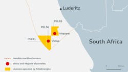 TotalEnergies' Namibia PEL83 map TotalEnergies' Namibia PEL83 map