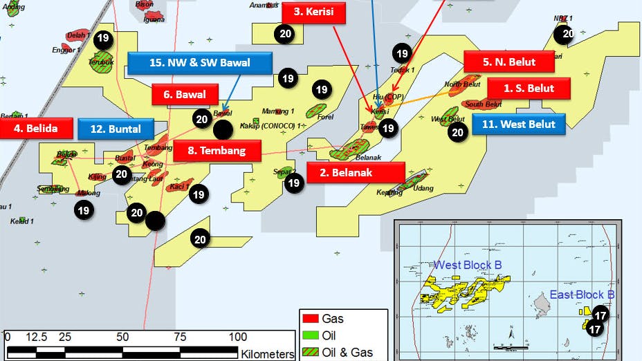 Prime Natuna Energy's Block B map