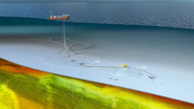 offshore Johan Castberg field with subsea installations