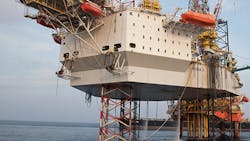 Velesto's NAGA 3 offshore jackup drilling rig Velesto's NAGA 3 offshore jackup drilling rig