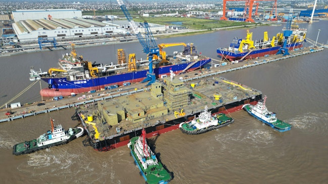 Floating crane vessel launched in Dubai