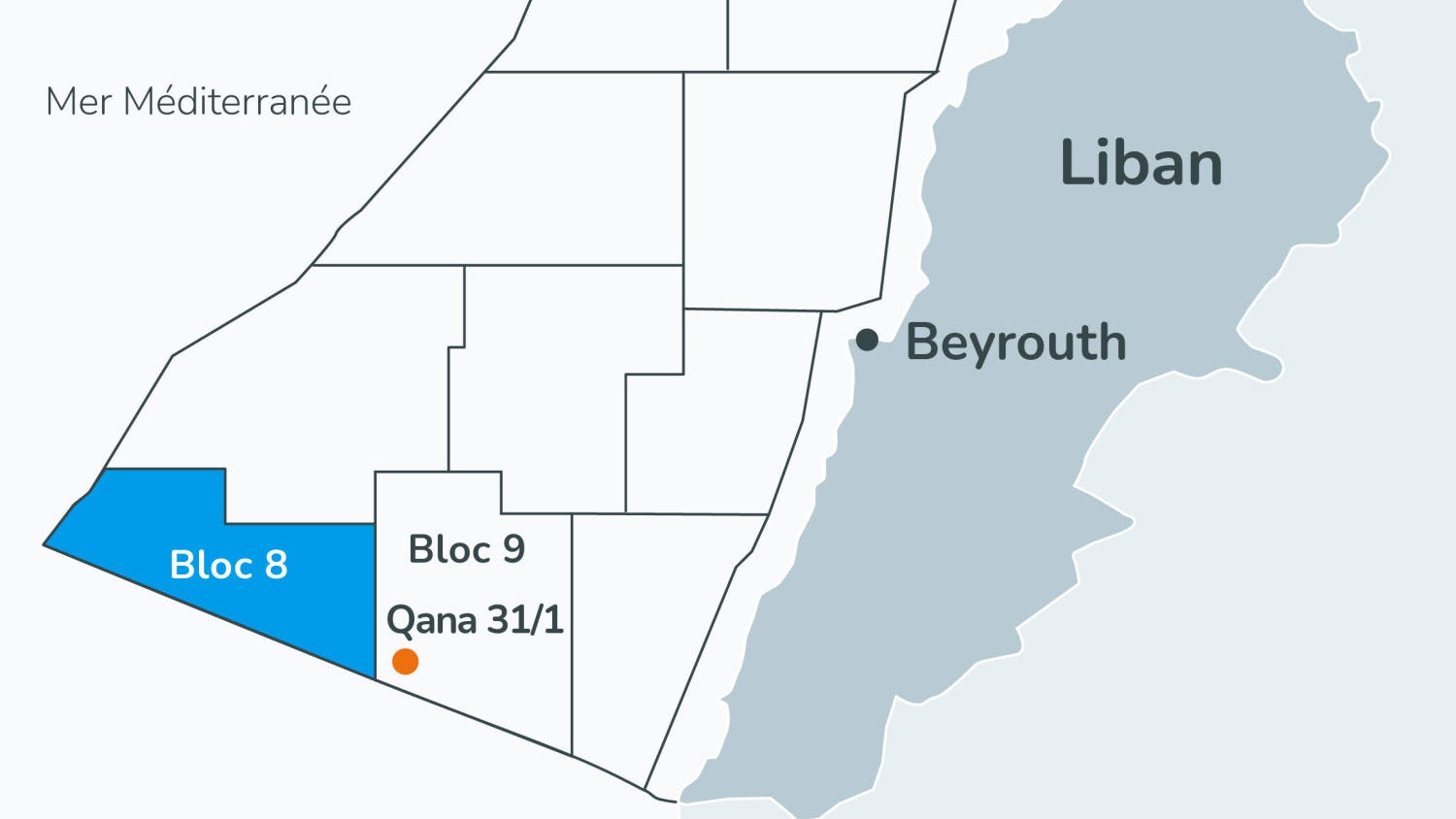 TotalEnergies map of offshore Lebanon exploration areas