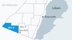 TotalEnergies map of offshore Lebanon exploration areas TotalEnergies map of offshore Lebanon exploration areas