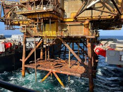 Heather Alpha topsides removal 2025 Heather Alpha topsides removal 2025