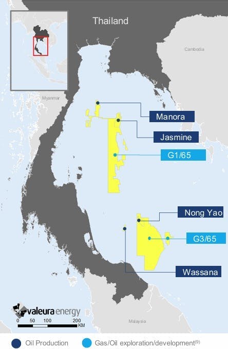 Valeura Energy core assets map Valeura Energy core assets map