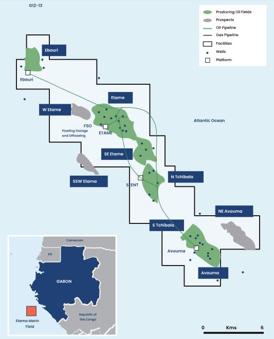 Map of Vaalco Energy's offshore operations Map of Vaalco Energy's offshore operations