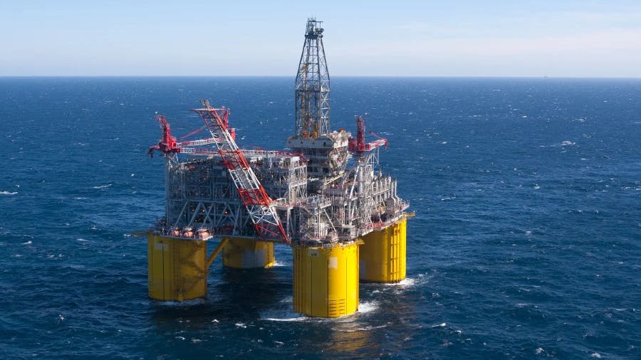 Olympus TLP deepwater oil and gas production and drilling facility