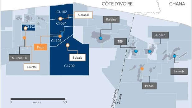 Civette well offshore C&ocirc;te d&rsquo;Ivoire finds hydrocarbons, but not commercial