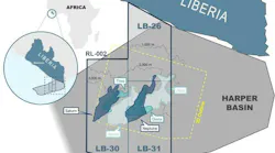 BluEnergies map of Harper Basin offshore Liberia