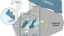 BluEnergies map of Harper Basin offshore Liberia BluEnergies map of Harper Basin offshore Liberia