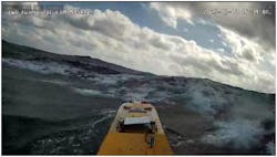 USV pushes through heavy weather offshore USV pushes through heavy weather offshore