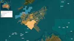 TGS Bonaparte Basin map