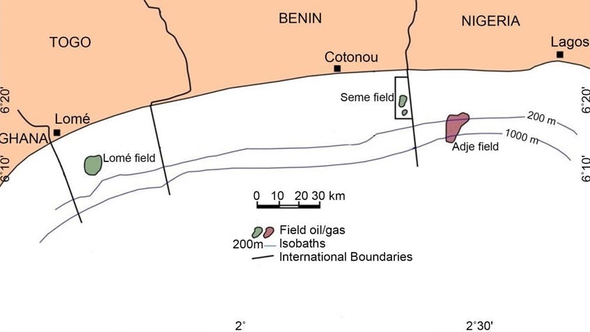 Rex International's offshore Benin map